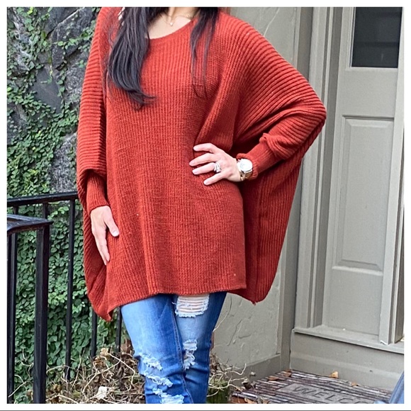 ✨LAST 1✨MADE IN ITALY✨Oversized Rust knit sweater - Picture 6 of 8